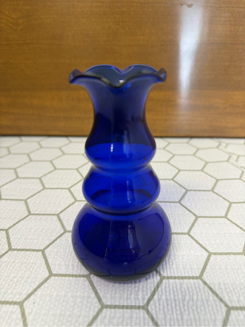 Cobalt Blue Glass Bud Vase - 4.5”